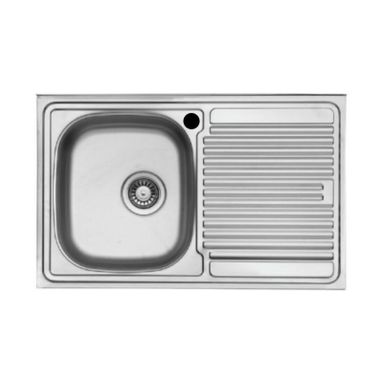 LAVELLO INOX APPOGGIO 80X50CM 1 VASCA DESTRO