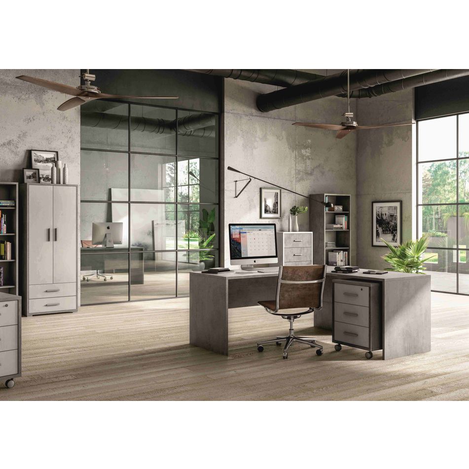 mobile-2-ante-2-cassetti-71x41xh182cm-struttura-cemento-frontale-ossido-bianco