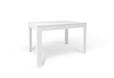 TAVOLO ALLUNGABILE 120+50 80X120XH75CM STRUTTURA OSSIDO BIANCO FRONTALE OSSIDO BIANCO