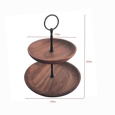 ALZATA PER TORTA IN LEGNO DI MANGO 2RIP DIA22X38CM