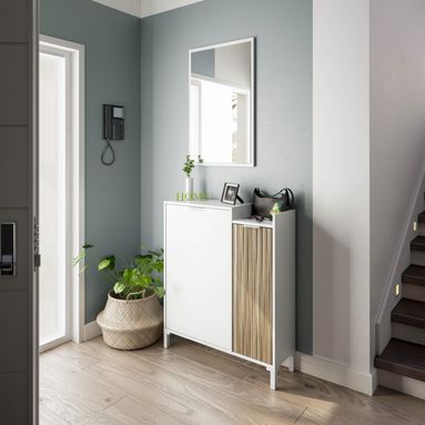 INGRESSO CON SPECCHIO ETHNA 77X24XH91 BIANCO ARTIK