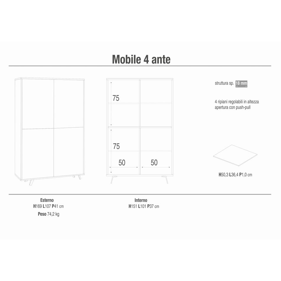 mobile-4-ante-kit-108x41xh161cm-struttura-cemento-frontale-bianco-lucido