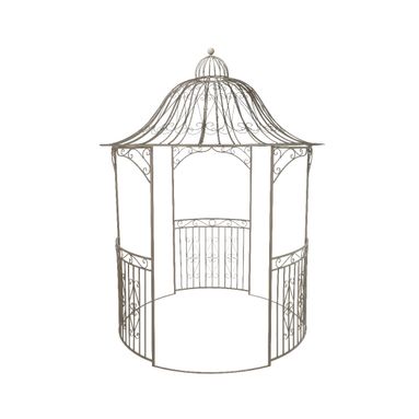 GAZEBO VIENNA IN METALLO MARRONE LAVATO D.222XH305