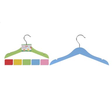 SET 2 GRUCCE DI LEGNO IN 5 COLORI PER ABITI DA BAM