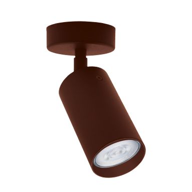 SPOT SINGOLO FORM GU10 D.6XH12CM ROSSO COWHIDE