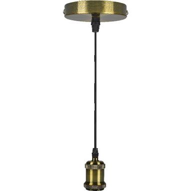 PENDEL VINTAGE 109CM E27 ORO CON CAVO TRECCIA