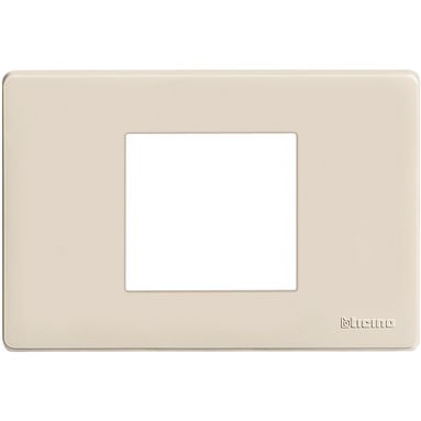 PLACCA MAGIC 2 POSTI CENTRATI AVORIO