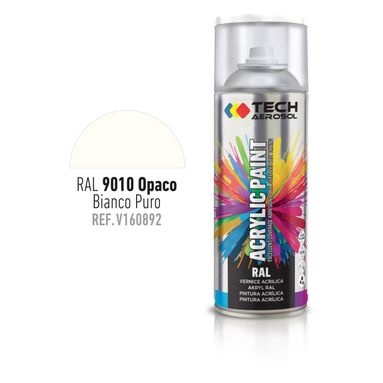 SPRAY ACRILICO BIANCO OPACO 400ML RAL 9010.