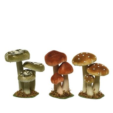 FUNGO POLIESTERE CON ERBETTA SENAPE/MARRONE/VERDE
