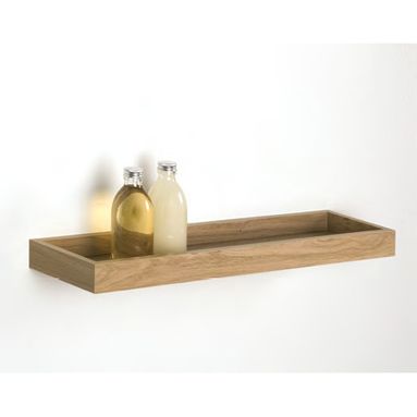 MENSOLA CONTENITORE 40X15XH4CM NOCE