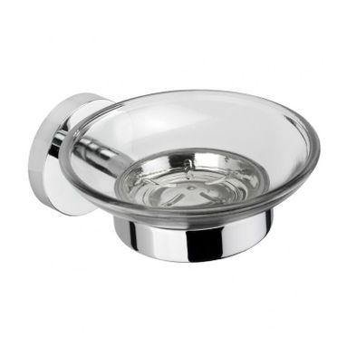PORTA SAPONE NEXO ACCIAIO/ VETRO TRASPARENTE
