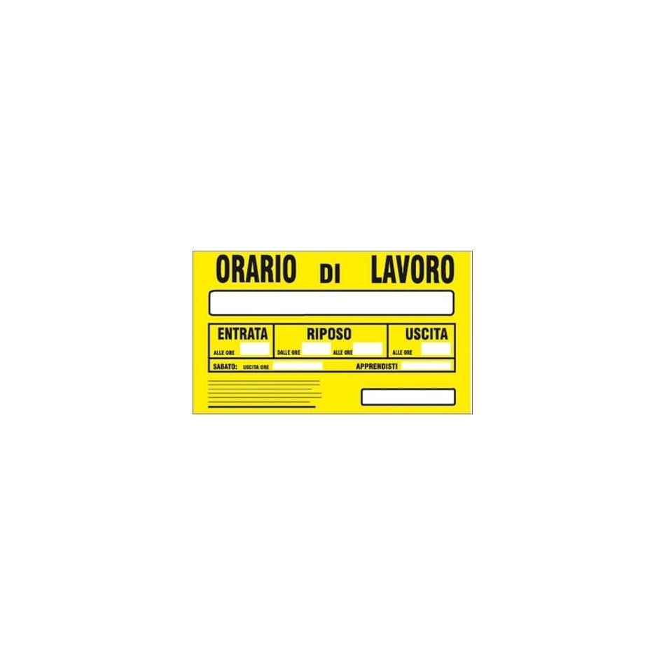 cartello-30x20cm-orario-di-lavoro