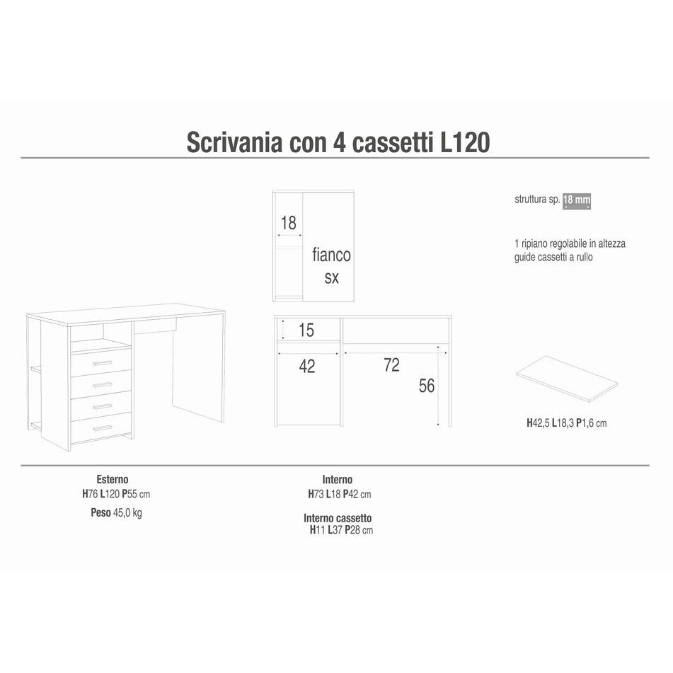 scrivania-4-cassetti-120x55xh76cm-struttura-olmo-chiaro-frontale-olmo-chiaro