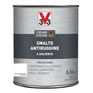 SMALTO ANTIRUGGINE 500ML BRILL. BASE TRASPAR.