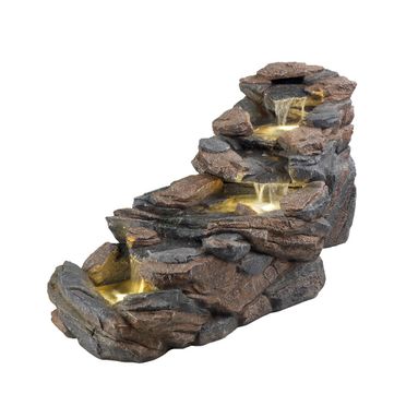 FONTANA ROCCIOSA DISTESA 163X74XH72CM CON 18 LED A