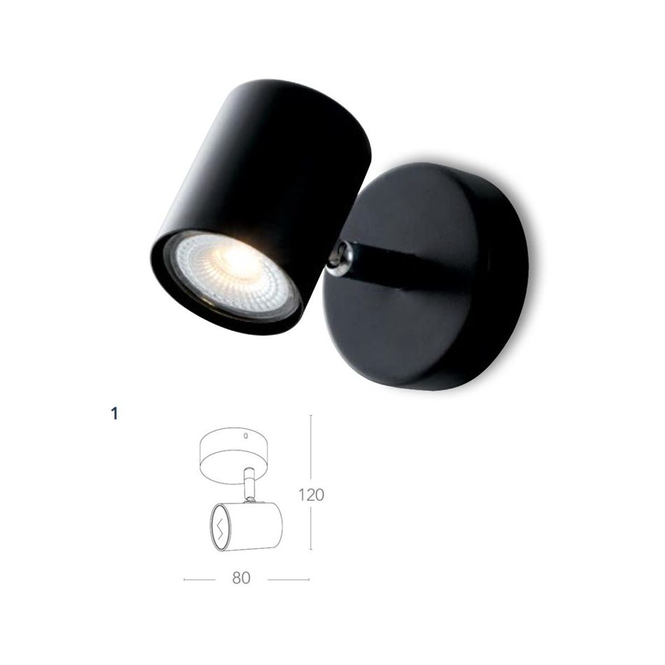 spot-zero-nero-gu10-8xh12cm