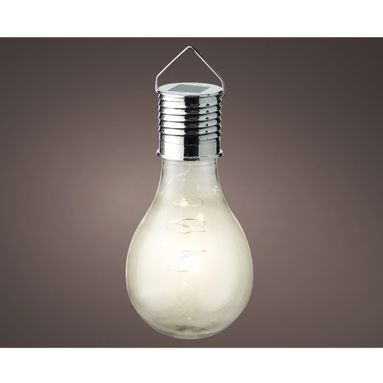 BULBO SOLARE CRAQUELE D.8XH14CM TRASPARENTE.