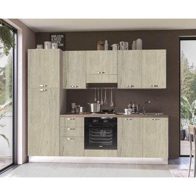 CUCINA FISSA GAMMA 255CM SINISTRA OREGON BROWN