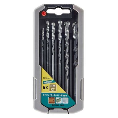 SET 6 PUNTE D. 3/4/5/6/8/10MM PER PIETRA/MURATURA