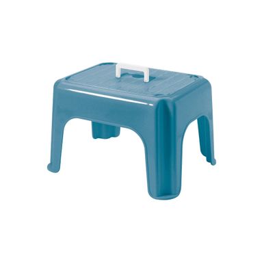 SGABELLO DUMBO 38X30XH24CM BLU CON MANIGLIA