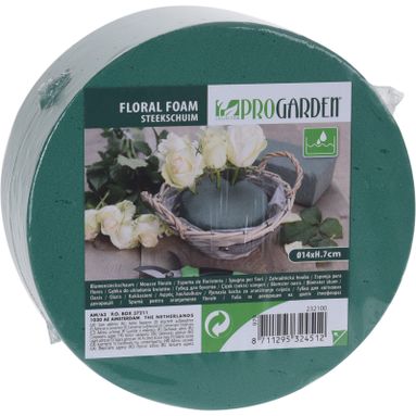 SPUGNA TONDA PER FIORI FRESCHI D.14XH7CM