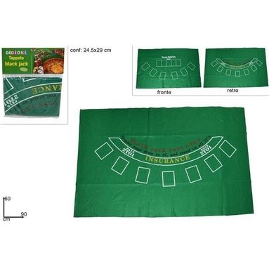 TAPPETO TAVOLO BLACKJACK POKER 60X90.
