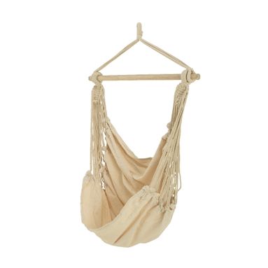 POLTRONA PENSILE 130X100CM BEIGE CON SUPPORTO.