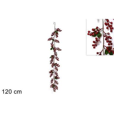 RAMO 120CM BACCHE E FOGLIE AGRIFOGLI.