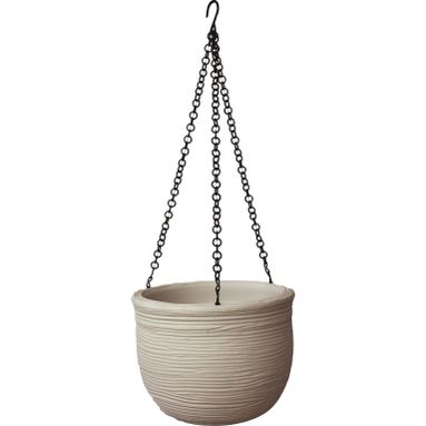 VASO PENSILE BOMBATO SHABBY D.25XH19CM CORDA