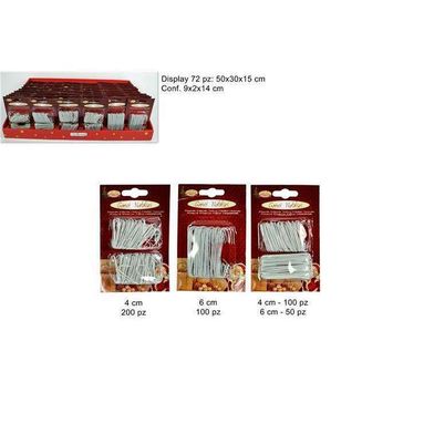 GANCI BIANCO IN METALLO PER PALLINE.