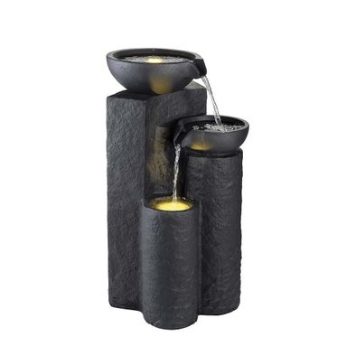 FONTANA CON CIOTOLE A COLONNA 45X52XH93CM NERA CON