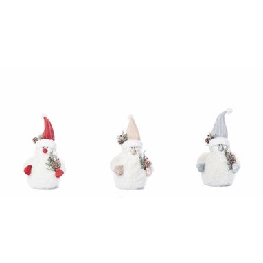 BABBO NATALE 20X16XH30CM ROSSO / BEIGE / GRIGIO IN