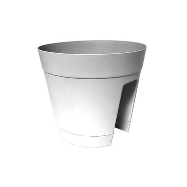 VASO RINGHIERA REGINA D.30XH26CM BIANCO CON SOTTOV