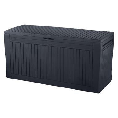 BAULE CONFY 117X45XH57CM GRAFITE IN RESINA