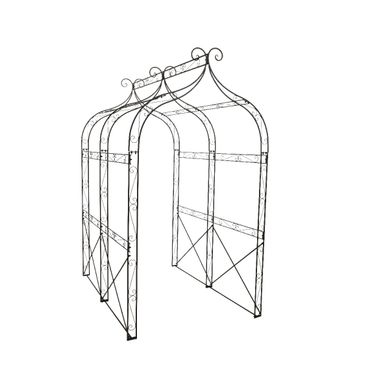 PERGOLA AD ARCO CM.200X140X285H IN FERRO ANTICATO MARRONE 