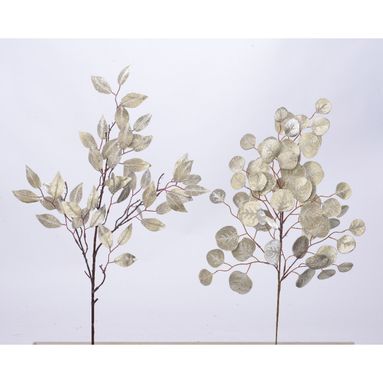 RAMOSCELLO CON FOGLIE CHAMPAGNE 72CM.