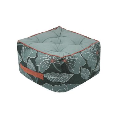 POUF PARROT 40X40XH30CM SMERALDO