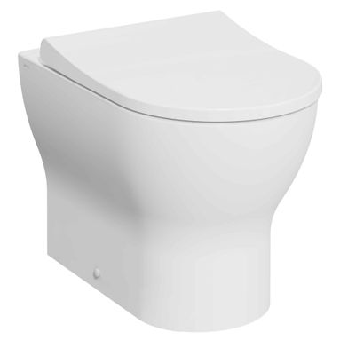 VASO WC ROUND IN CERAMICA BIANCA A TERRA