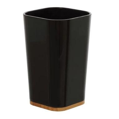 PORTASPAZZOLINI BAMBOO IN PLASTICA NERA