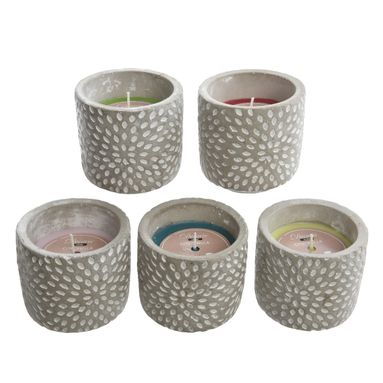 CANDELA CITRONELLA 18 ORE D.11XH11CM COLORATA CON