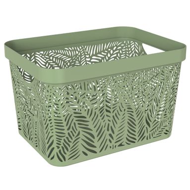 CESTA JUNGLE "L" 35,5X26XH21,3CM VERDE.
