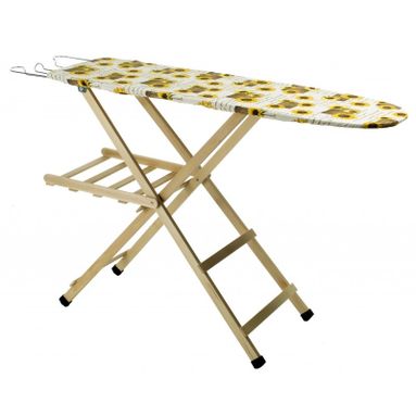 ASSE DA STIRO IN LEGNO 35X141,5CM CON RIPIANO