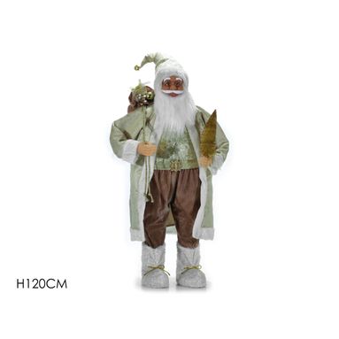 BABBO NATALE H120CM ORO TRADIZIONALE.