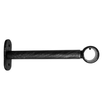 SET 2  SUPPORTI PARETE BASICO 23CM NERO-ARGENTO