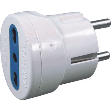 ADATTATORE PRESA BIPASSO 10/106A CON SPINA SCHUKO