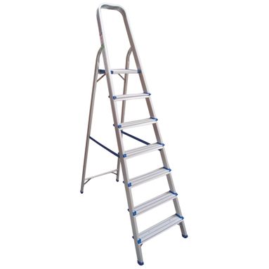 SCALA IN ALLUMINIO 7 GRADINI 50XH200CM CON PIATTAF