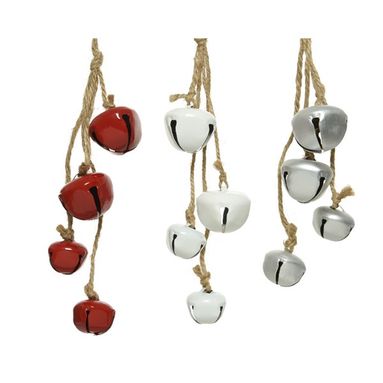 CAMPANELLINI IN METALLO ROSSO/BIANCO/ARGENTO