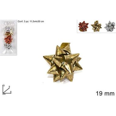 COCCARDE AUGURI 19MM 3PZ IN 3 COLORI ASSORTITI.