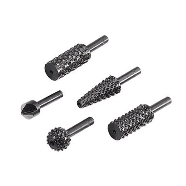 SET 5 PZ. RASPE/LIME/SVASATORE LEGNO E METALLI