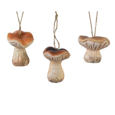 APPENDINO FUNGO H6CM MARRONE IN TERRACOTTA.